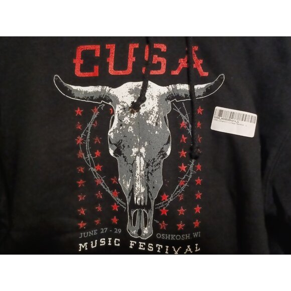 Country USA Music Festival Oshkosh Wi 2019 Large  SWEAT SHIRT HOODIE NEW - Picture 3 of 7